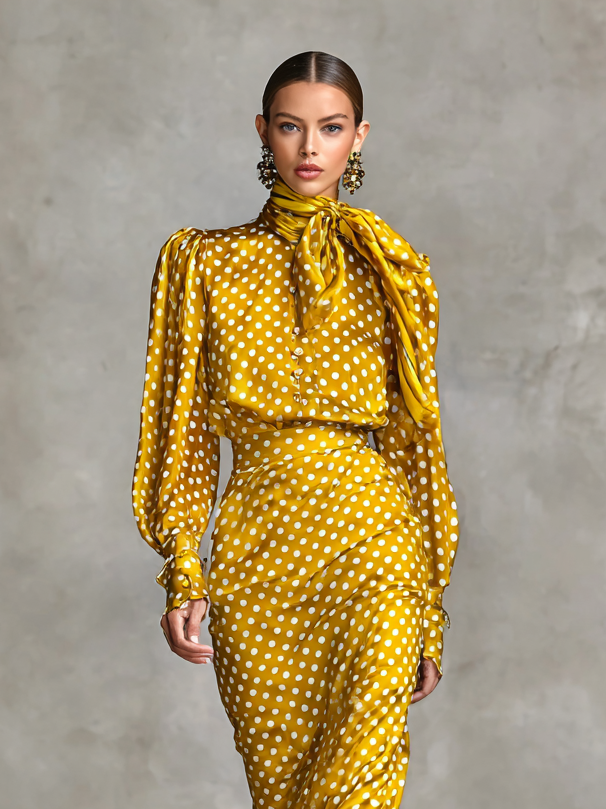Vivienne | Vintage Satin Polka Dot
