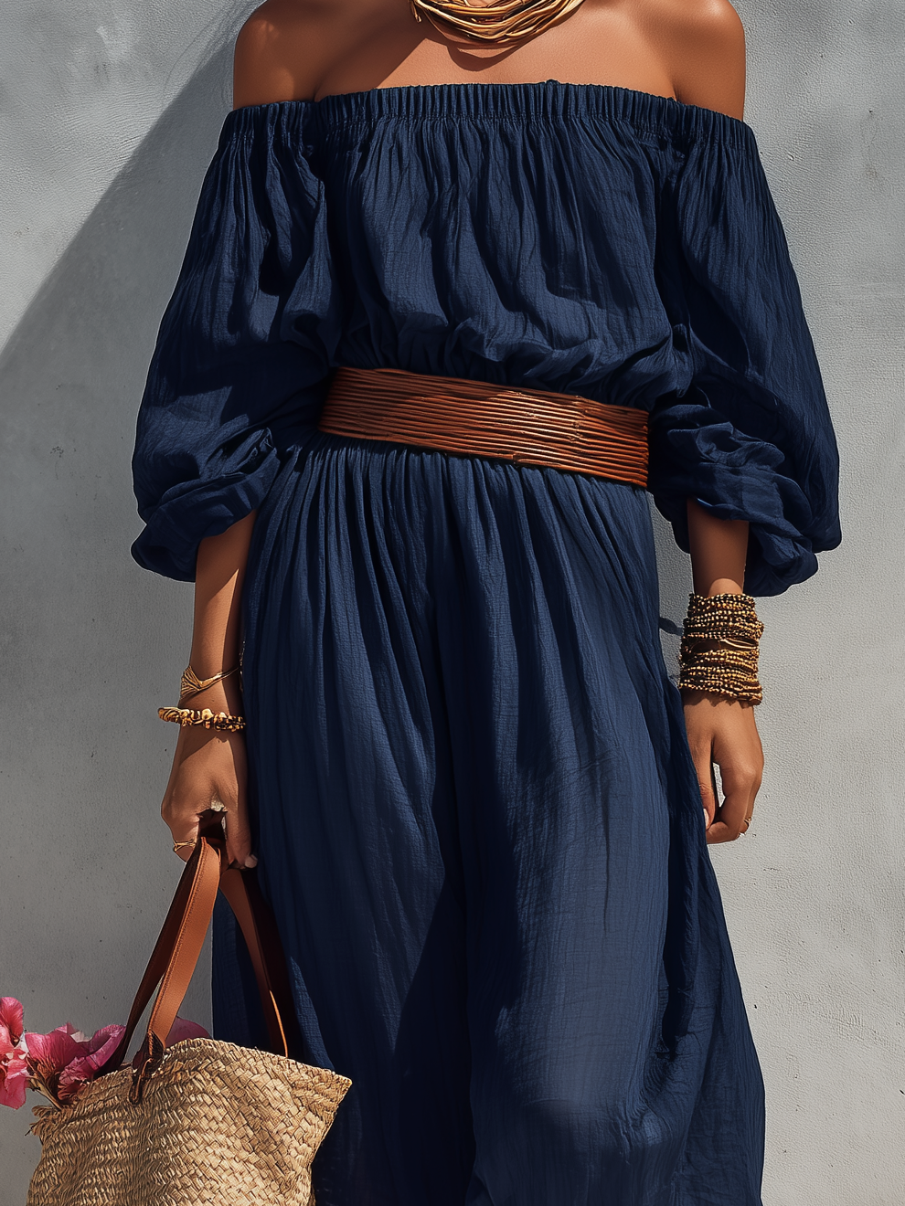 Karen | Casual Dark Blue Cotton