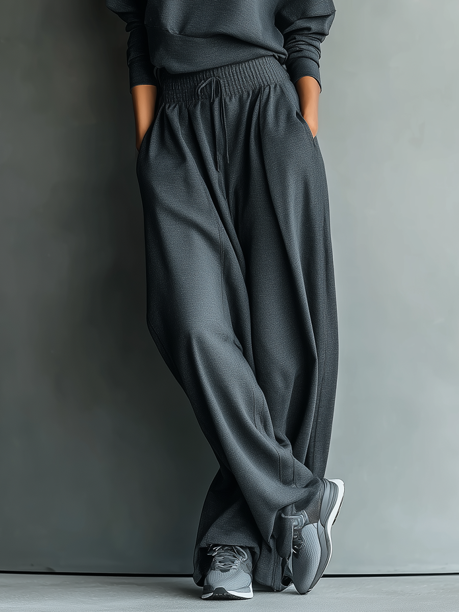 Camille | Charcoal Knit Fabric Turtleneck