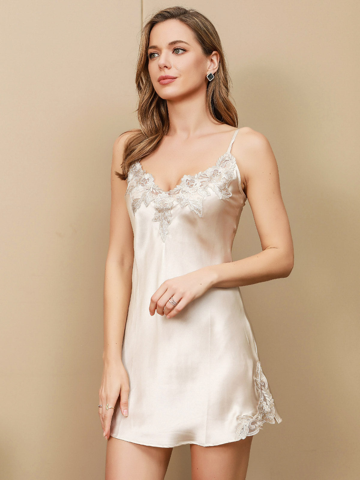 Dawn | Premium Lace Trim Nightgown