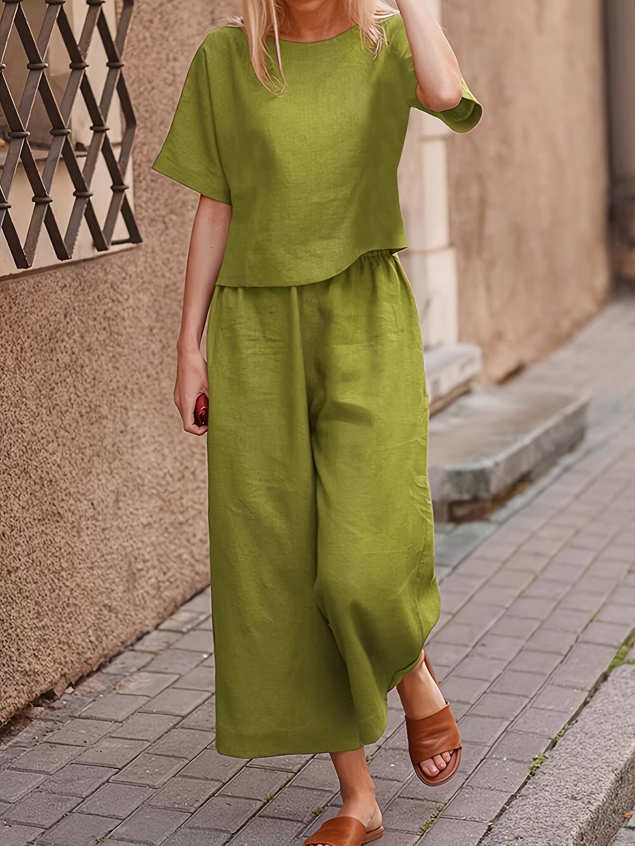 Elena™ | Elegant Solid Wide-Leg Pantsuit