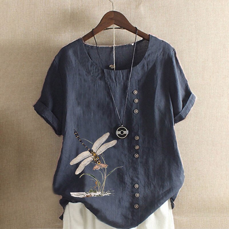 Gwen | Shirt Blouse Button Print