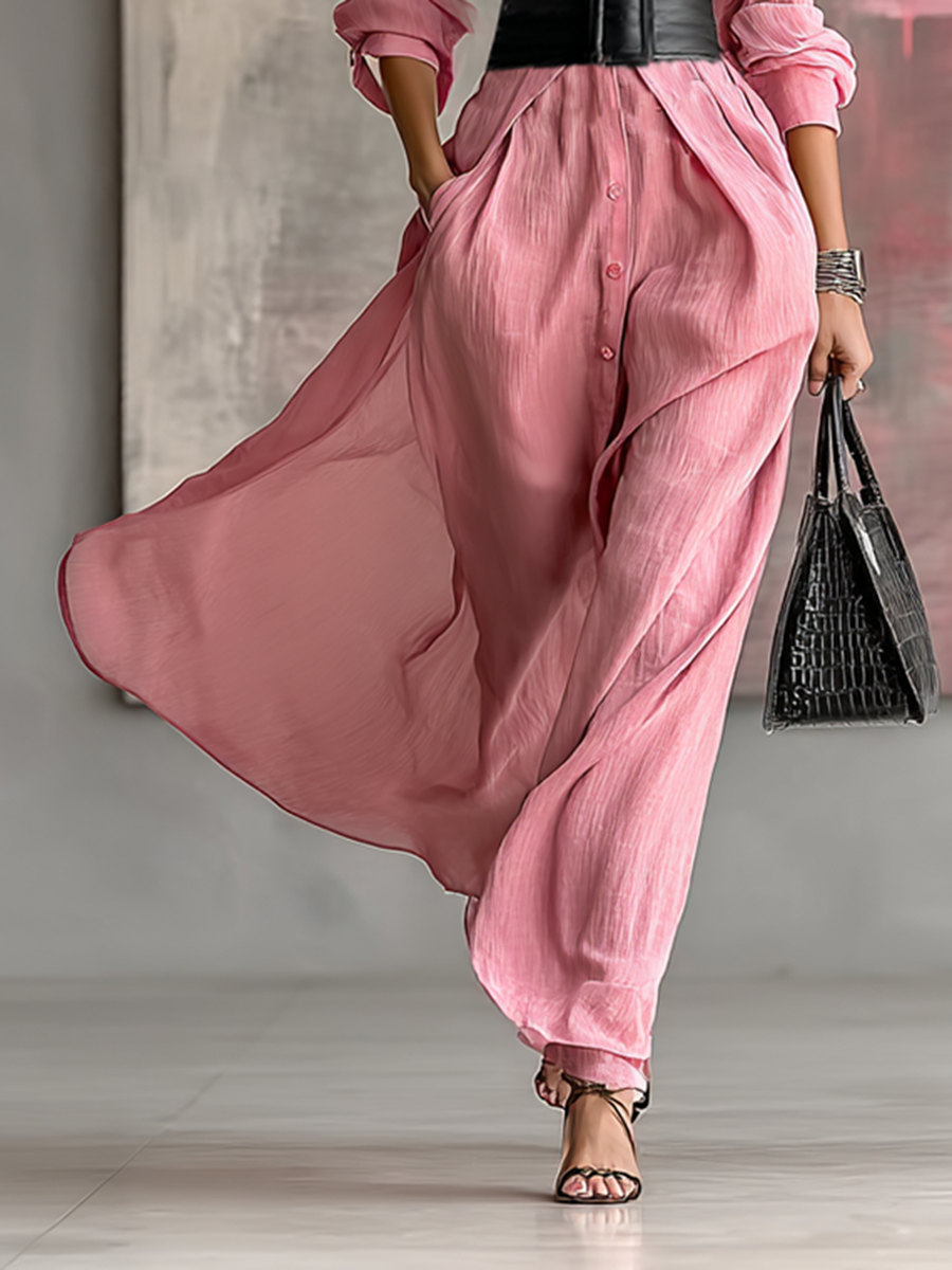 Tilda | Solid Color Lapel Long