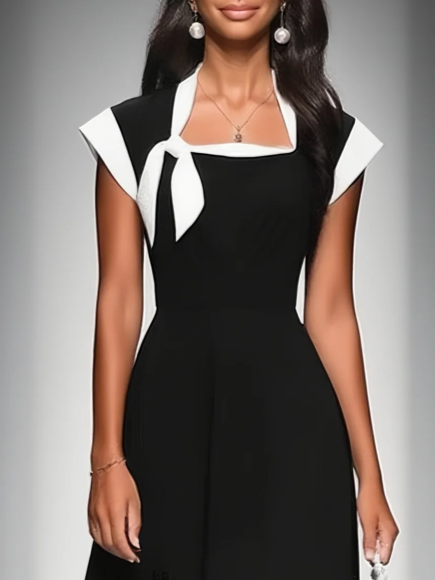 Vanessa | Colorblock Square Neck Cap