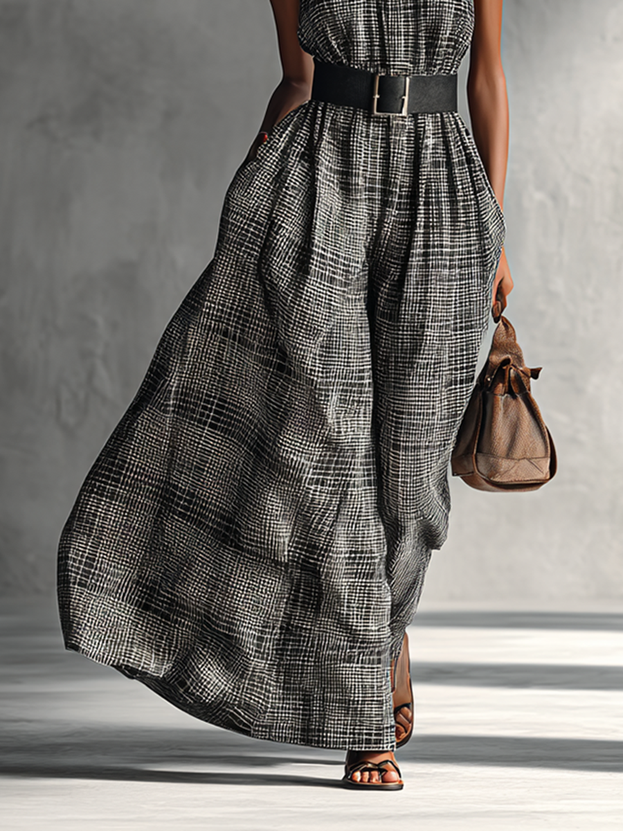 Val | Plaid High Collar Sleeveless
