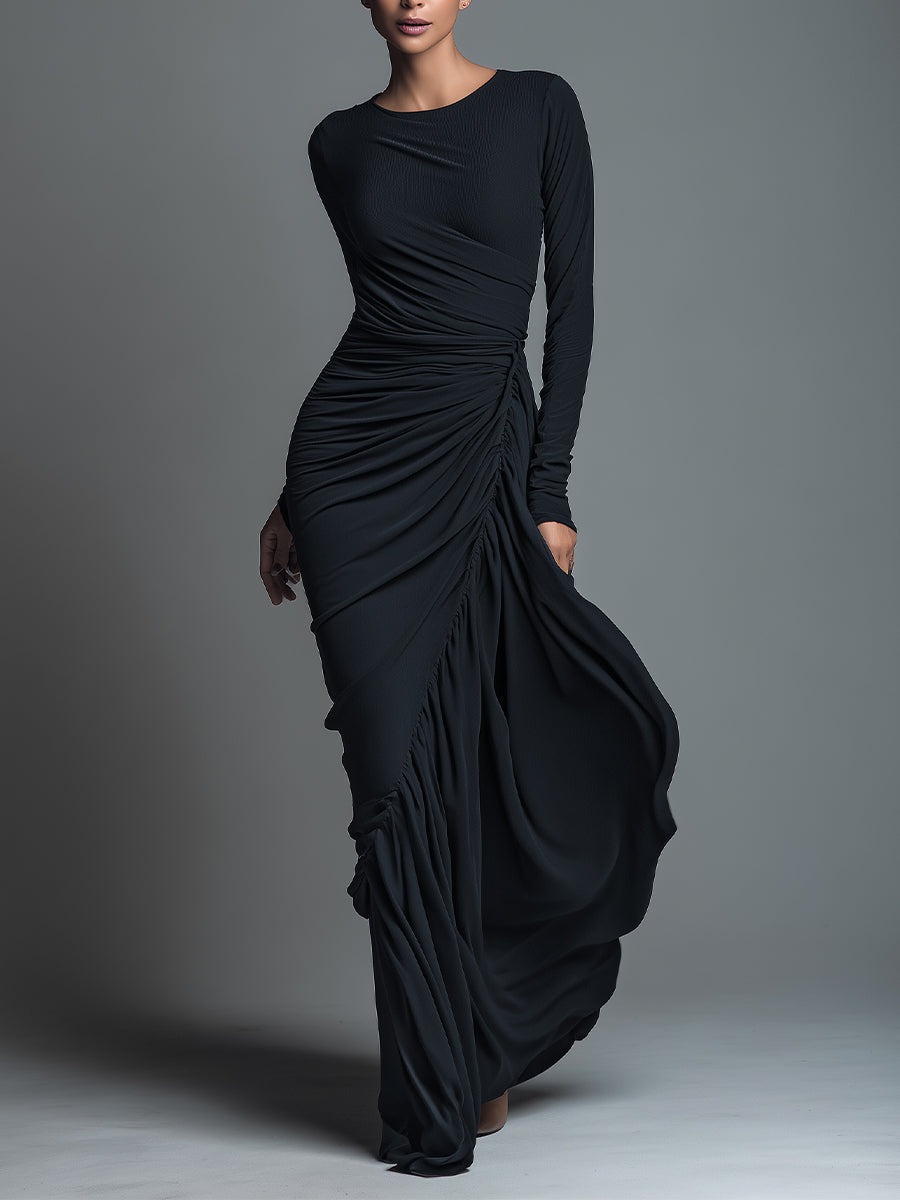 Sylvia | Black Elegant Jersey Knit