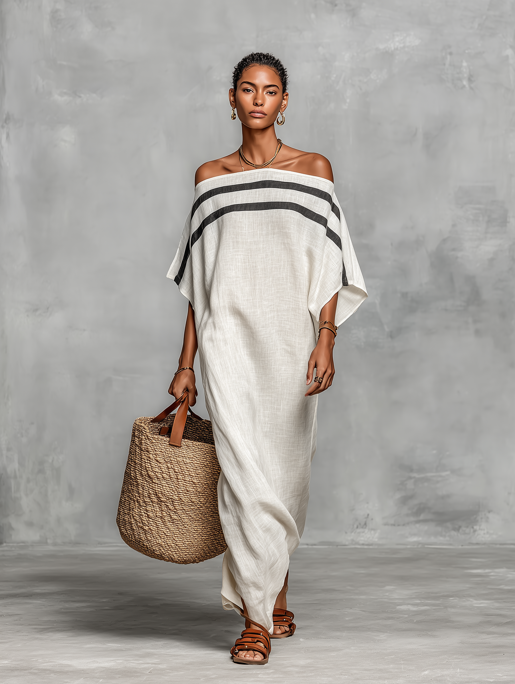 Dana | Linen Blend Off--shoulder Batwing