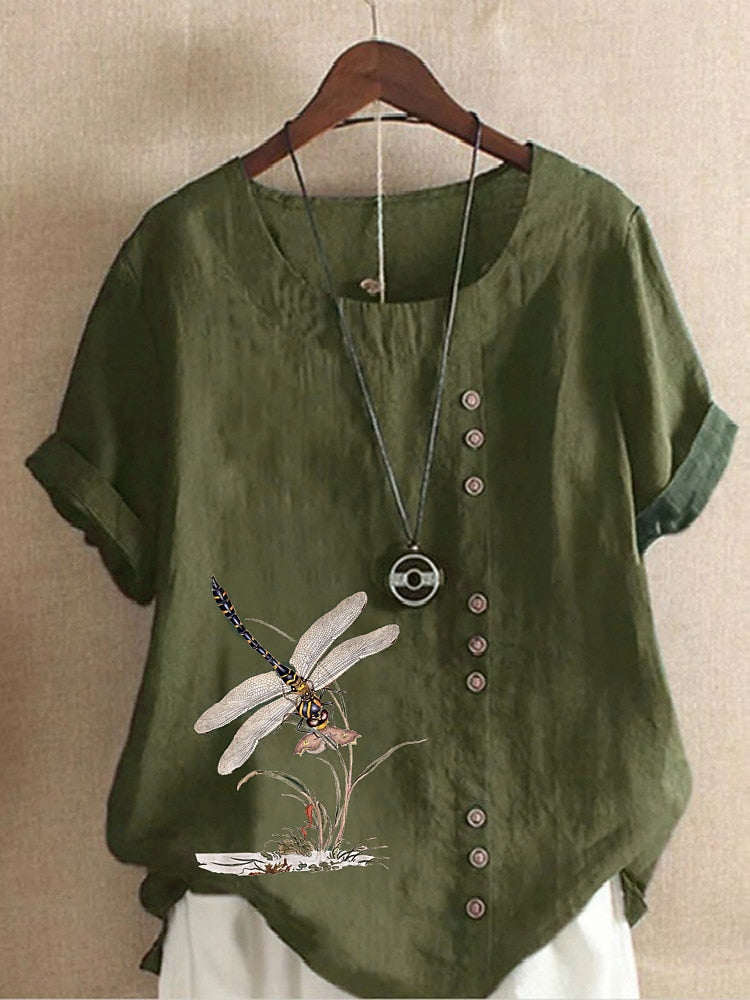 Gwen | Shirt Blouse Button Print
