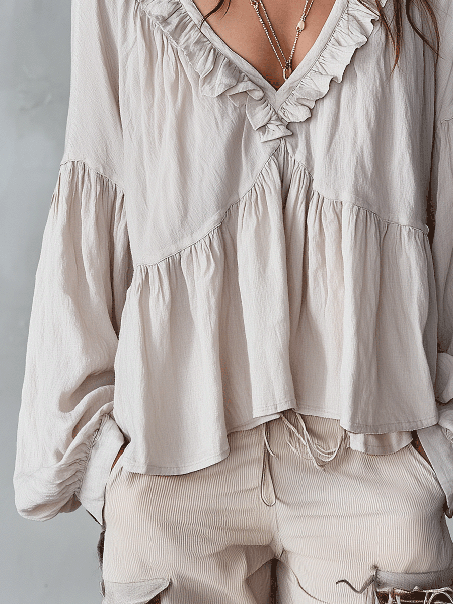 Eleanor | Airy Vintage-Inspired Ruffle Soft Ruffle Bohemian
