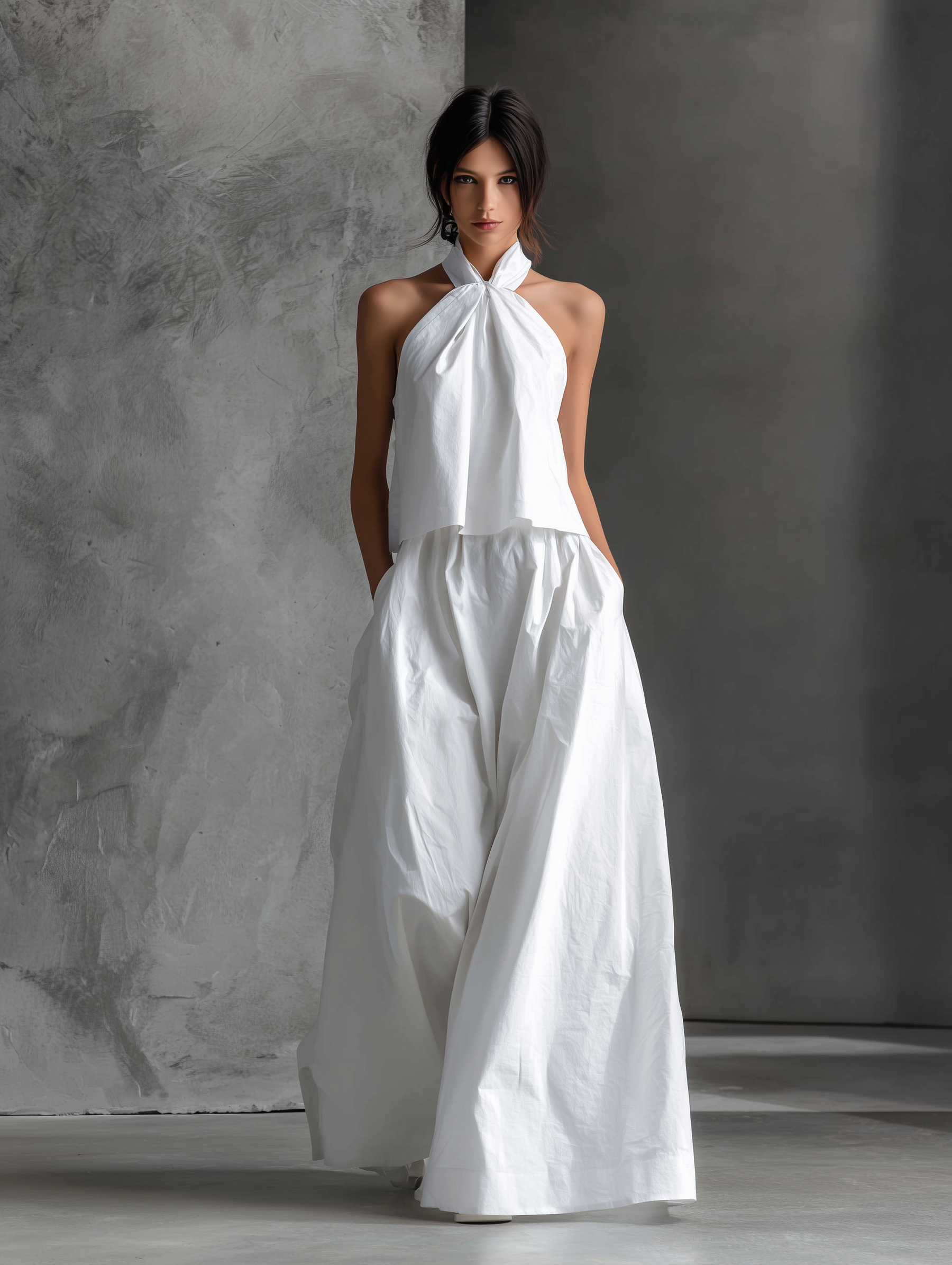 Hannah | Casual White Cotton Linen