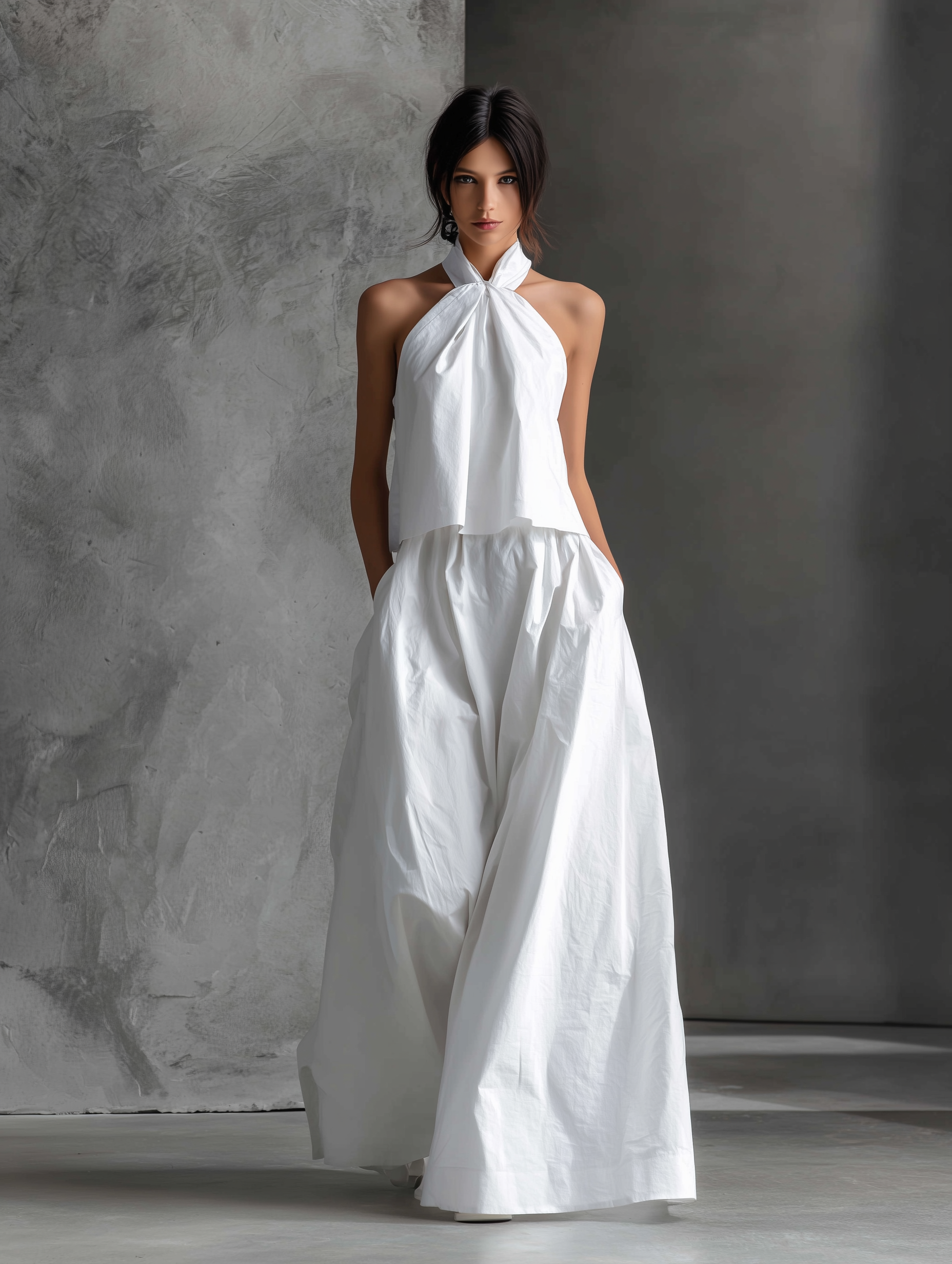 Hannah | Casual White Cotton Linen