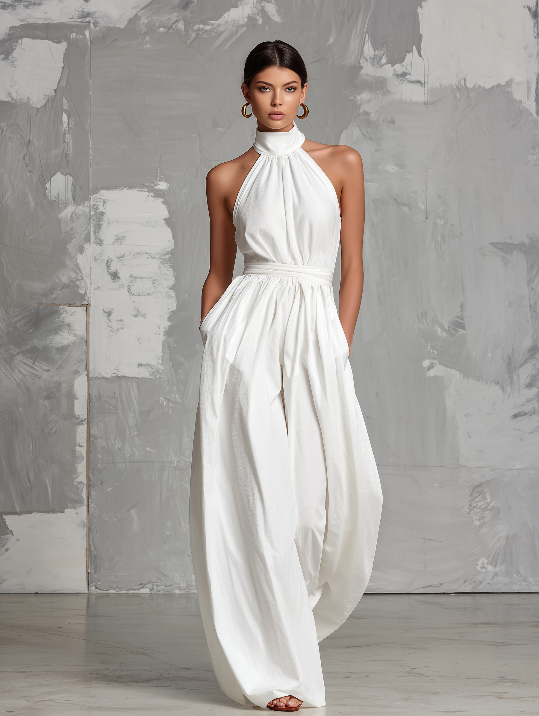 Fern | Elegant White Woven Sleeveless