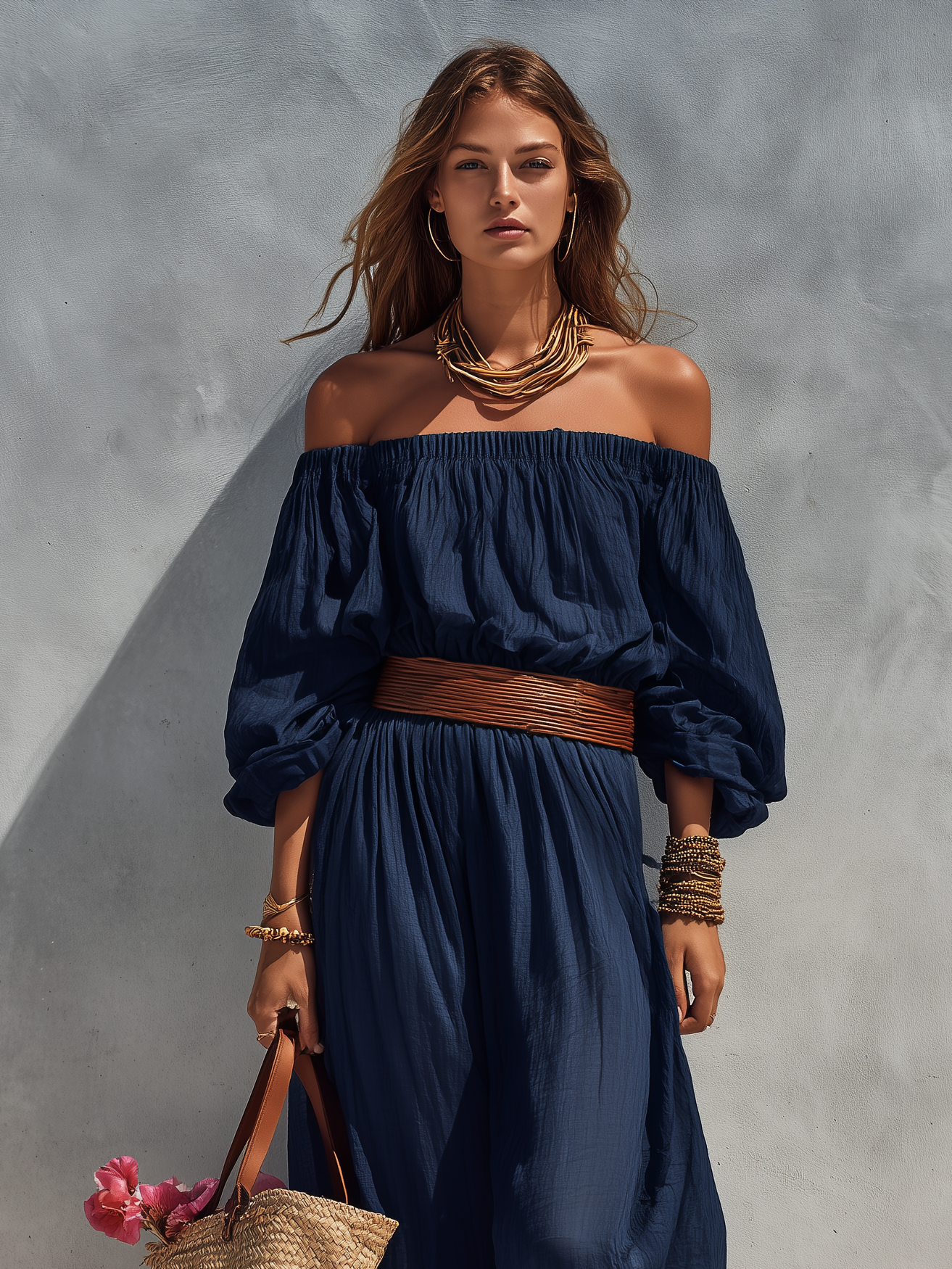 Karen | Casual Dark Blue Cotton