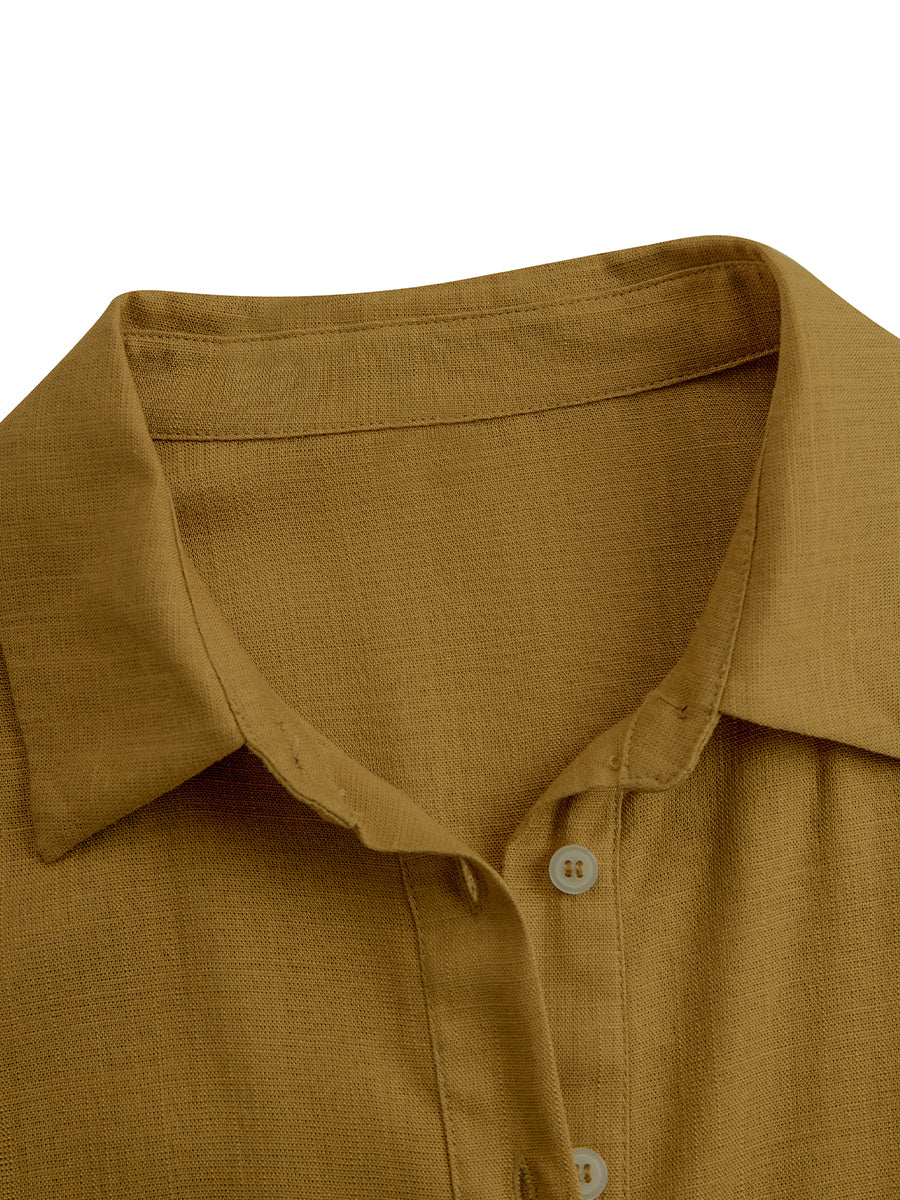 Paige | Mustard Elegant Linen Blended