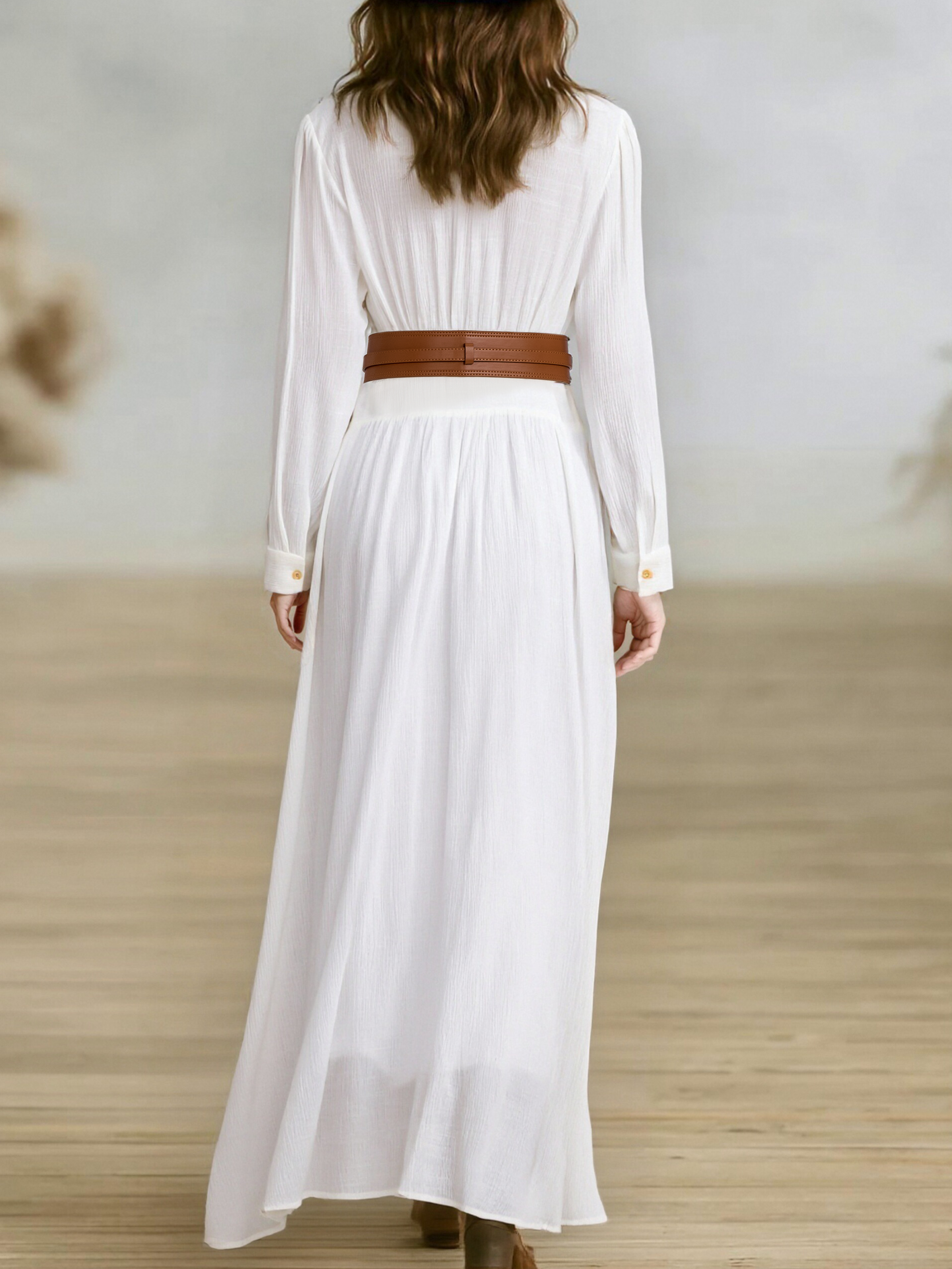 Opal | Imitation Cotton Linen Pleated