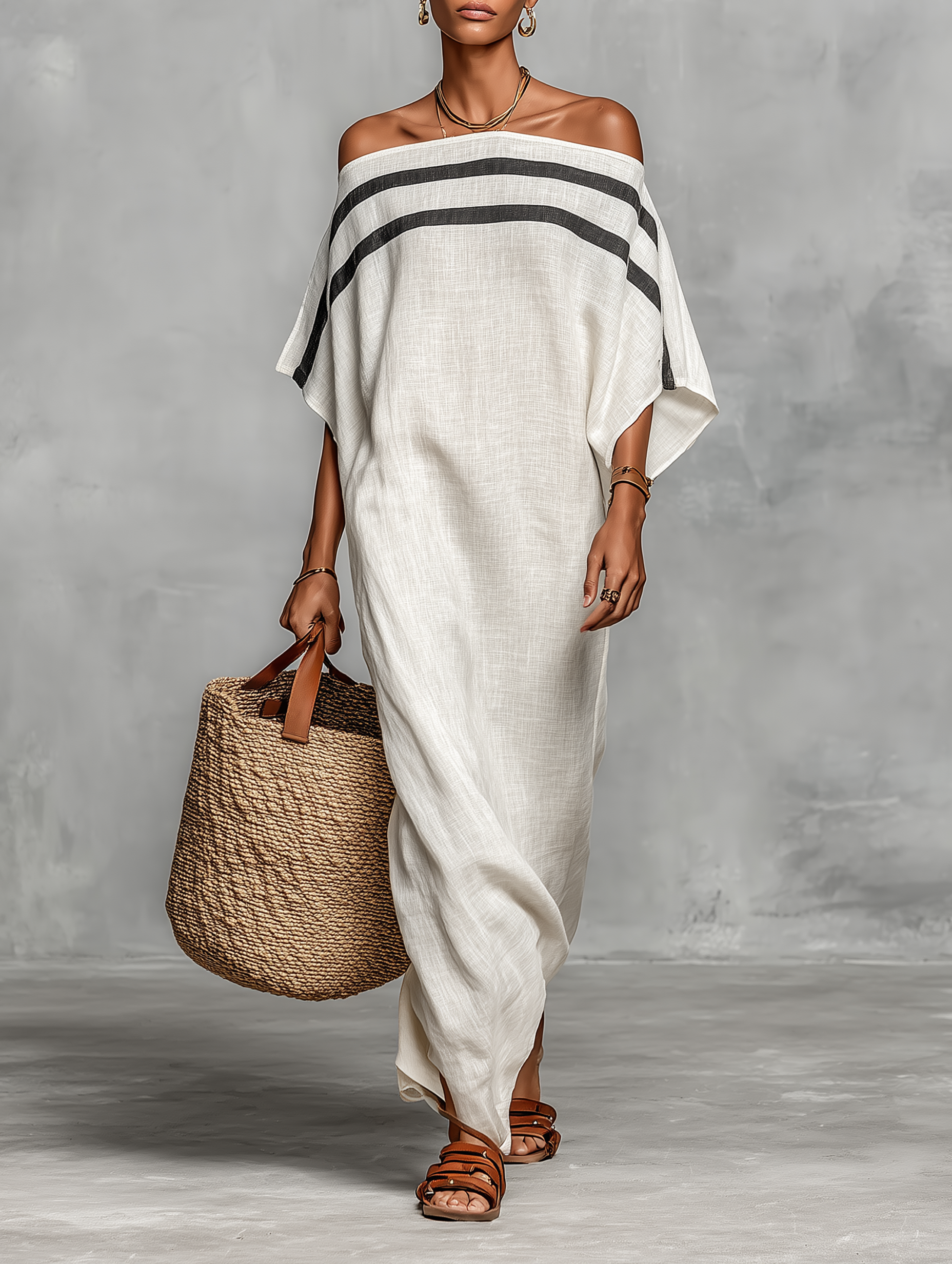 Dana | Linen Blend Off--shoulder Batwing