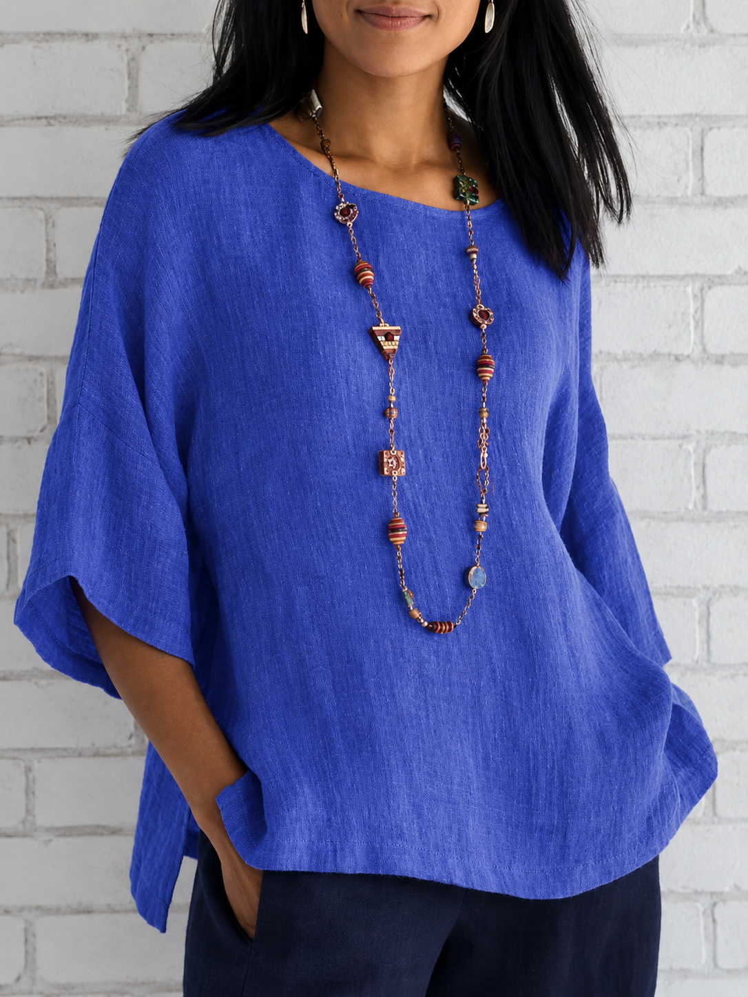 Maia | Crew Neck Blouse