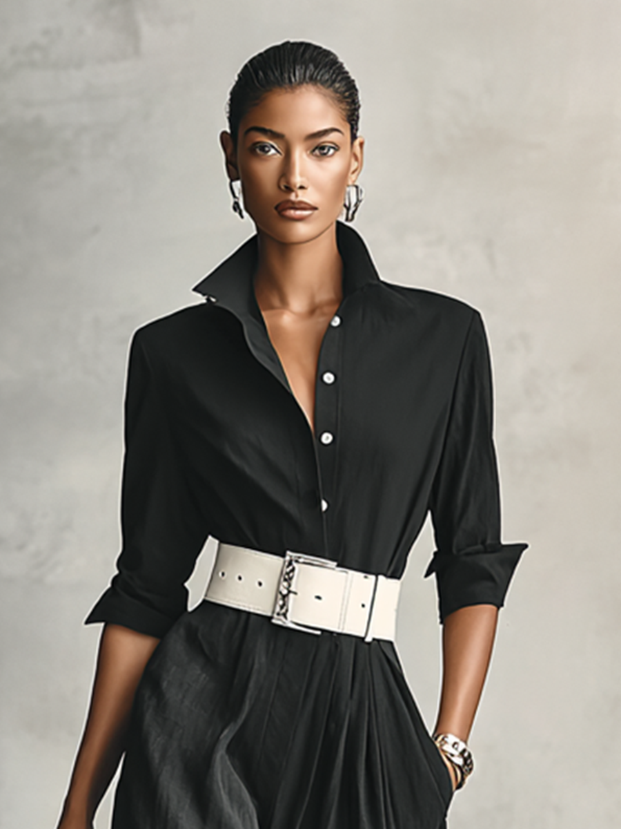 Vicky | Lapel Single Breasted Long