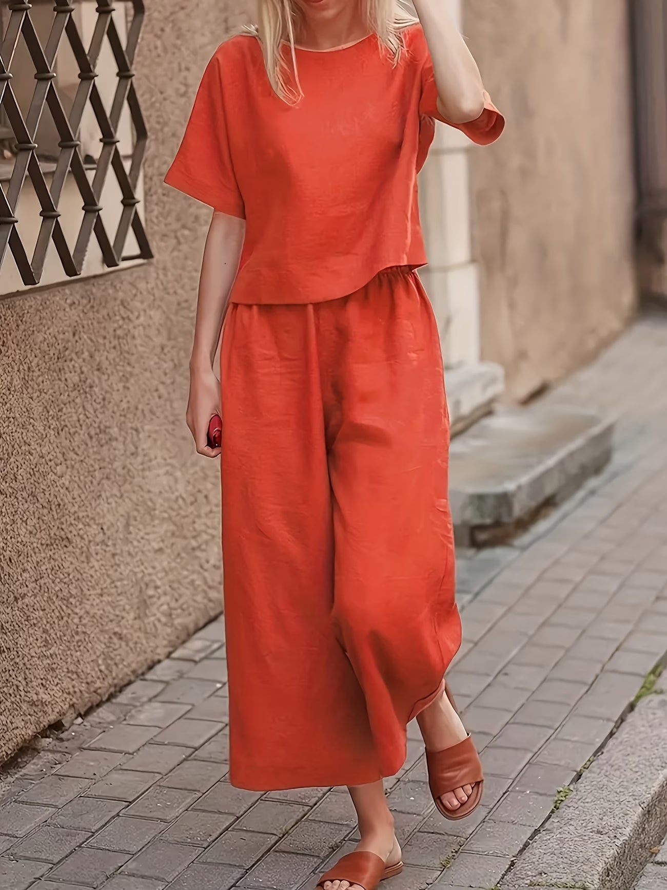 Elena™ | Elegant Solid Wide-Leg Pantsuit