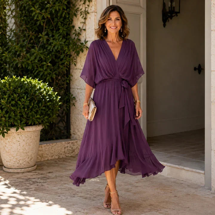 Marcelline | Elegant V-Neck Dress