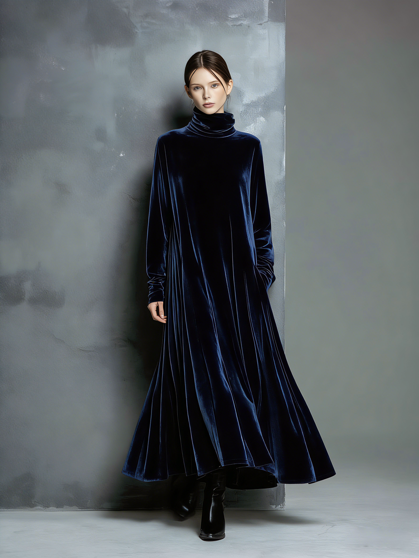 Jenny | Elegant Navy Blue Velvet