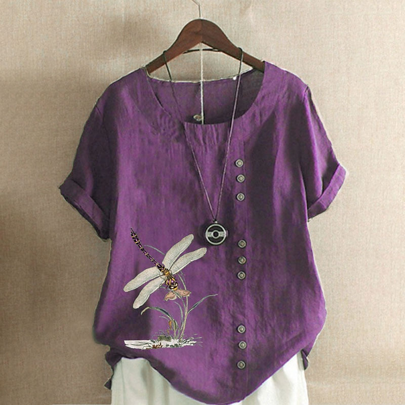 Gwen | Shirt Blouse Button Print