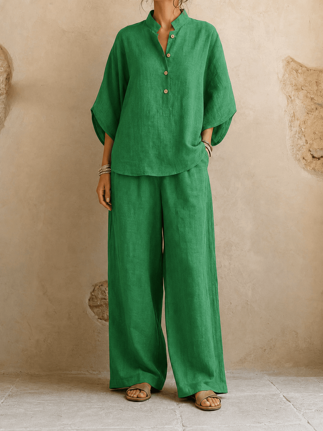 Maribel™ | Batwing Sleeves and Wide-Leg Pants
