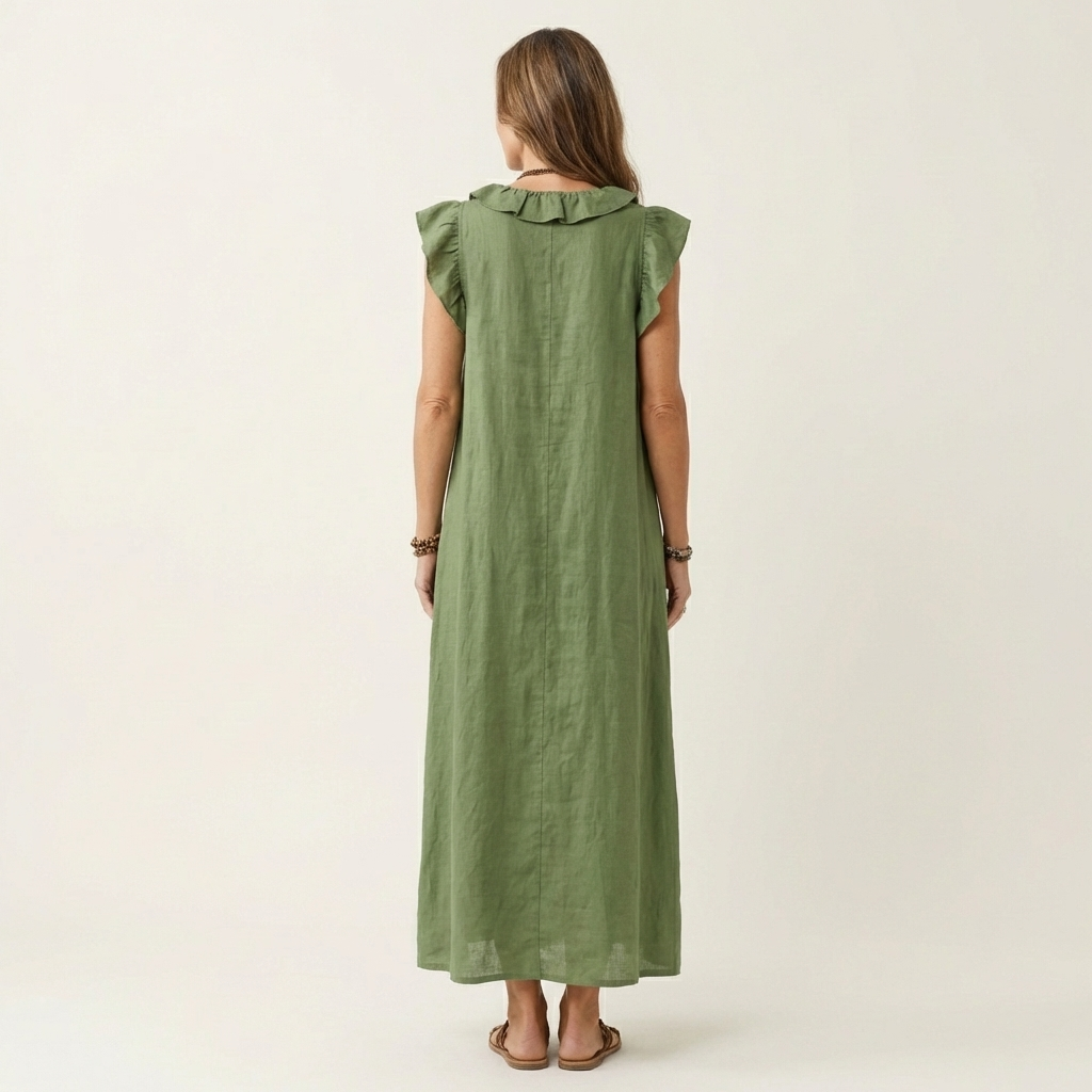 Josette™ | Ruffle V-Neck Maxi Dress