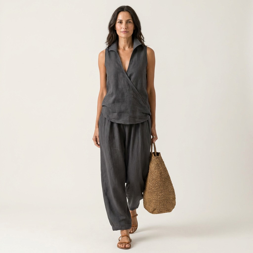 Twiila™ | Wrap-Top & Wide-Leg Set