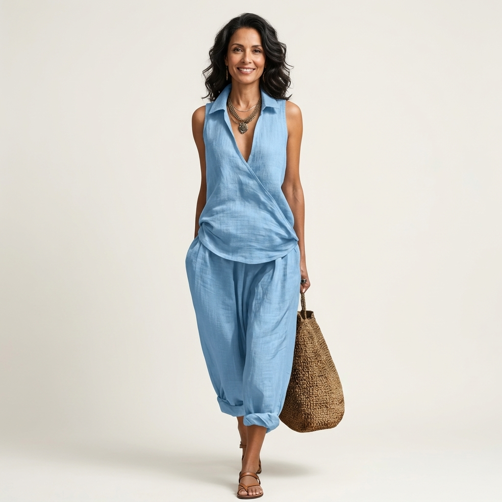 Twiila™ | Wrap-Top & Wide-Leg Set