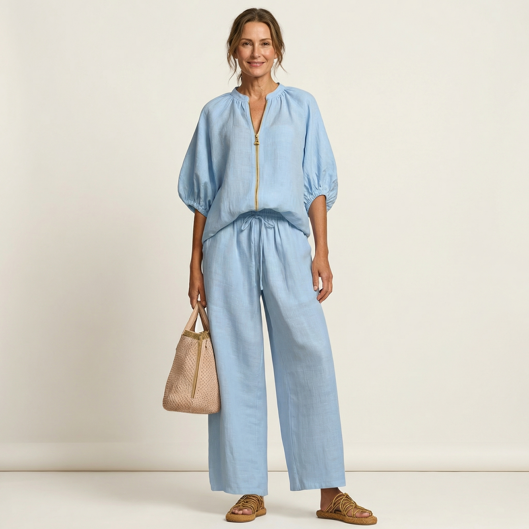 Marlowe™ | Zipper-Front Puff Sleeve Set