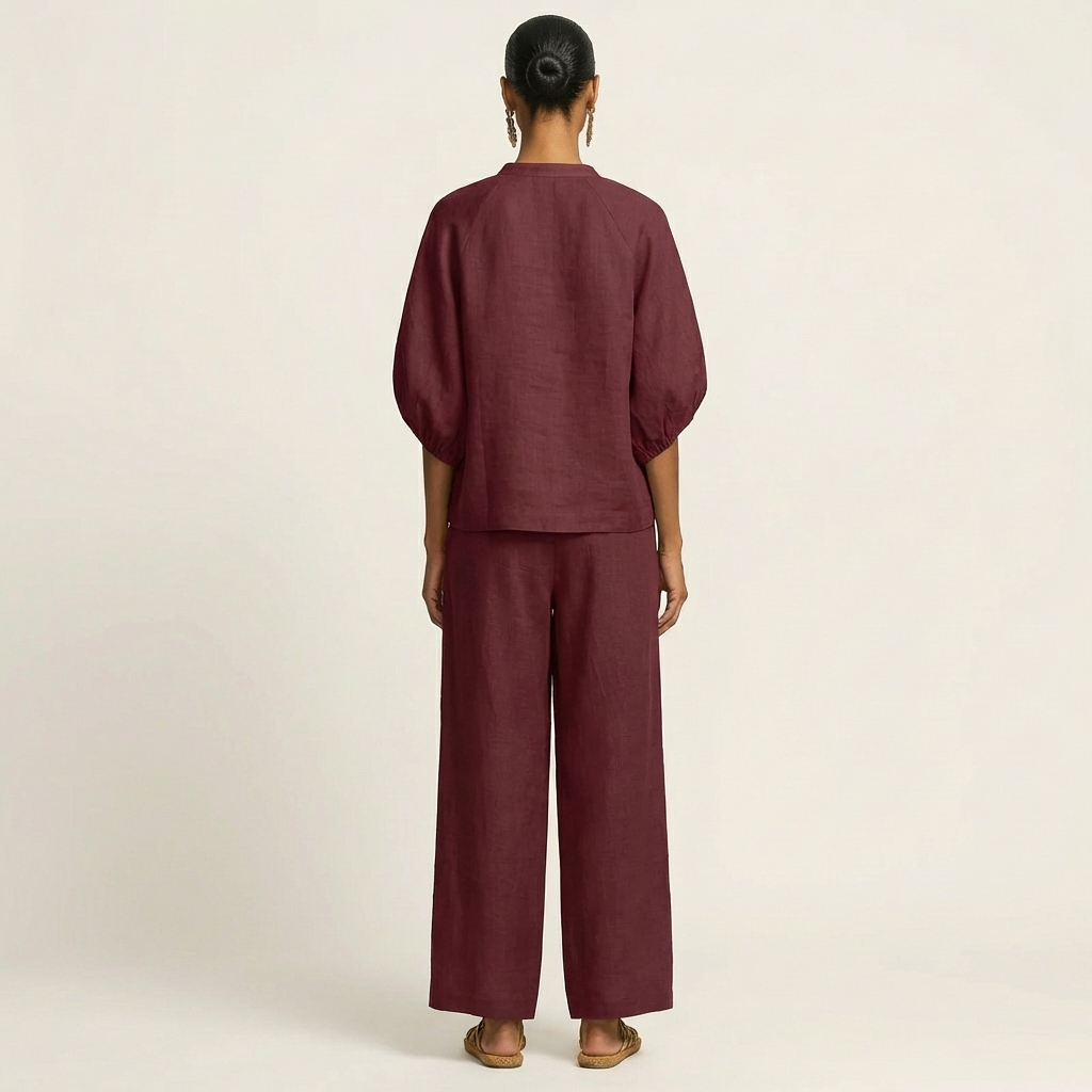Marlowe™ | Zipper-Front Puff Sleeve Set