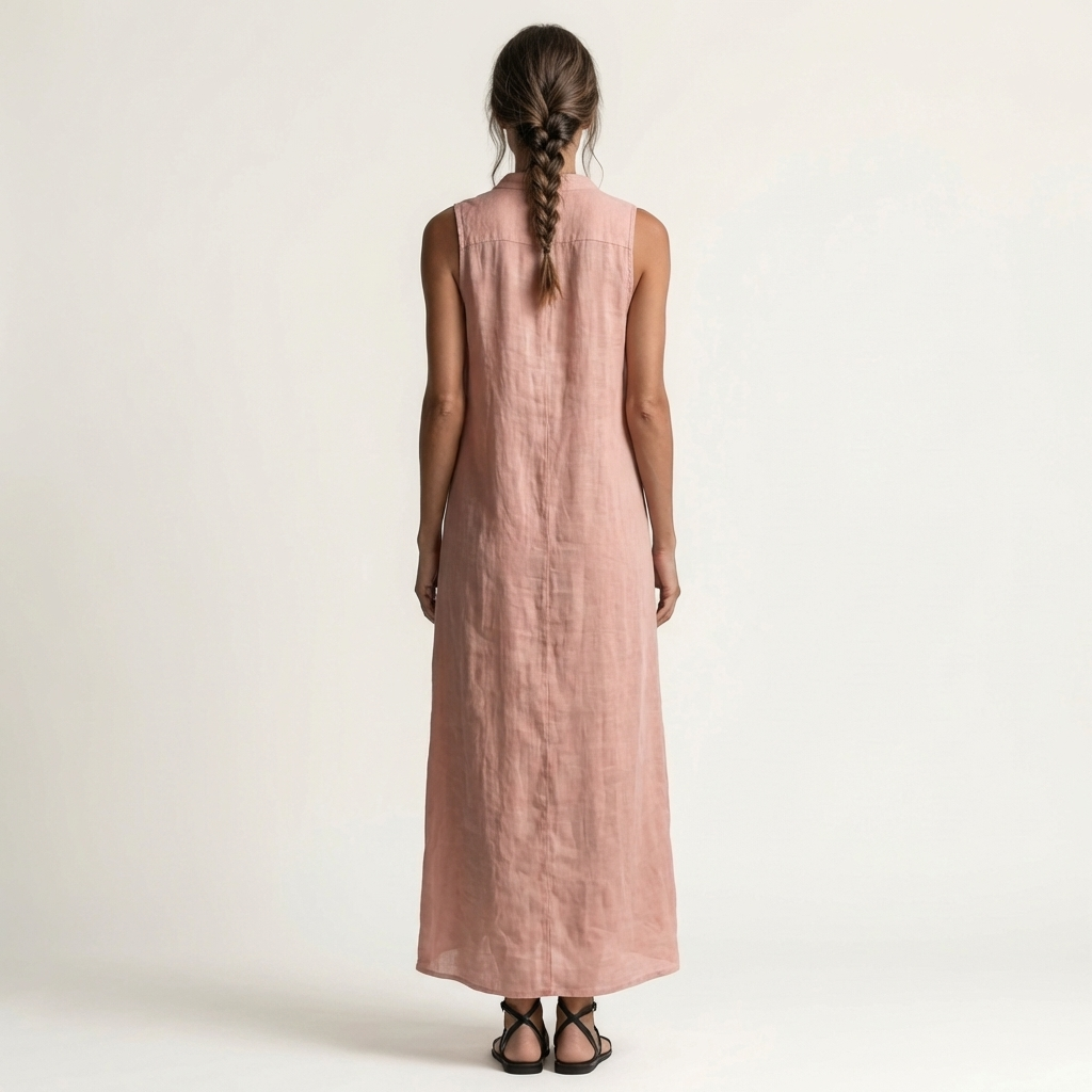 Mirabell™ | Hooded Button-Front Sleeveless Maxi Dress