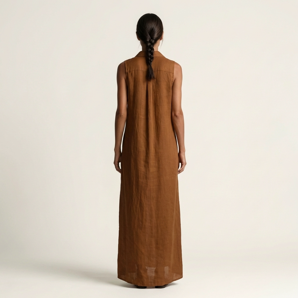 Mirabell™ | Hooded Button-Front Sleeveless Maxi Dress