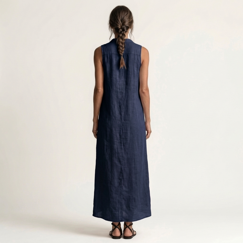 Mirabell™ | Hooded Button-Front Sleeveless Maxi Dress