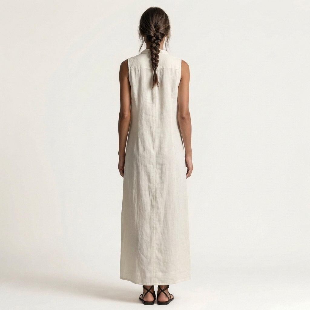 Mirabell™ | Hooded Button-Front Sleeveless Maxi Dress