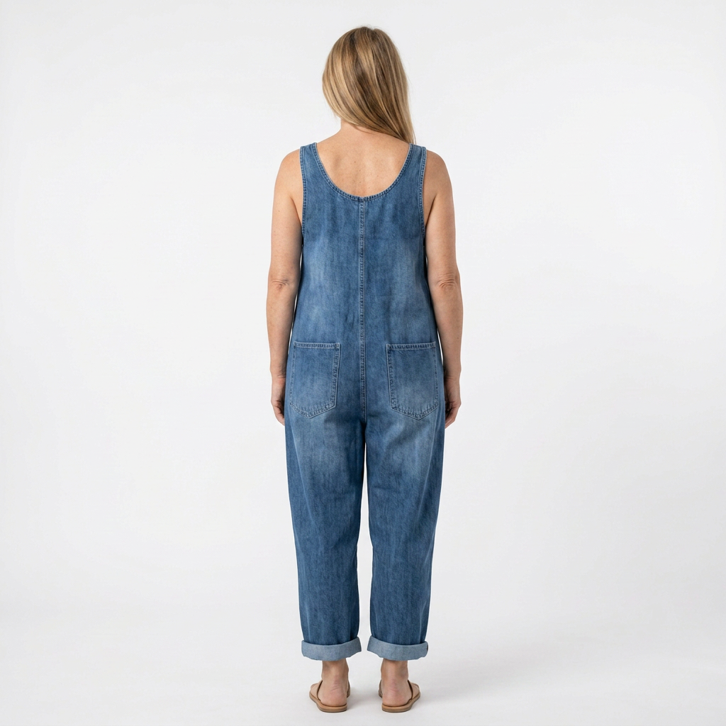June - Vintage Soft Cotton Denim Overall