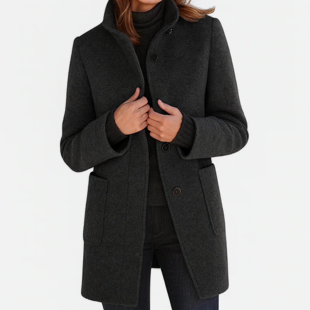 Victoria — Warm, Elegant Coat with a Cosy High Collar