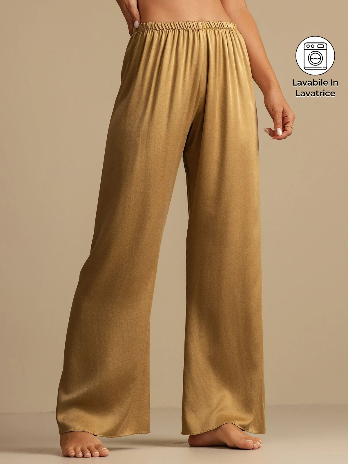 Clare | Wide-Leg Silk Trousers
