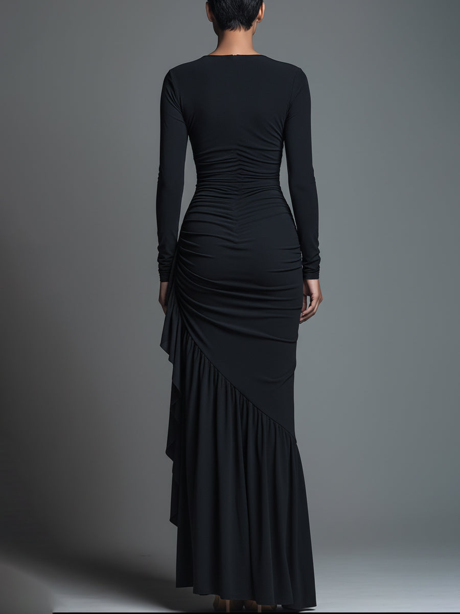 Sylvia | Black Elegant Jersey Knit