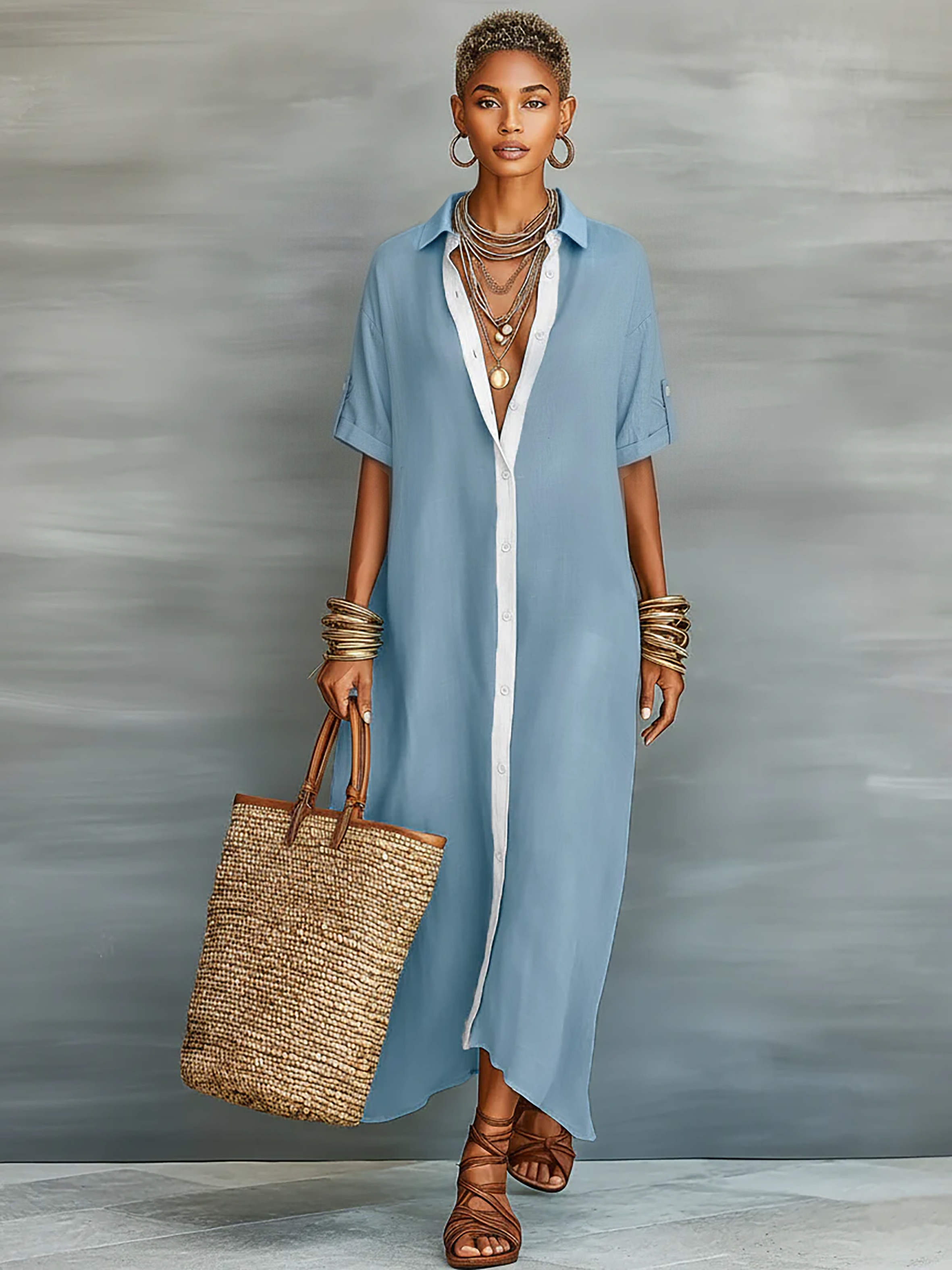 Aileen | Linen Blend Short-sleeved Shirt