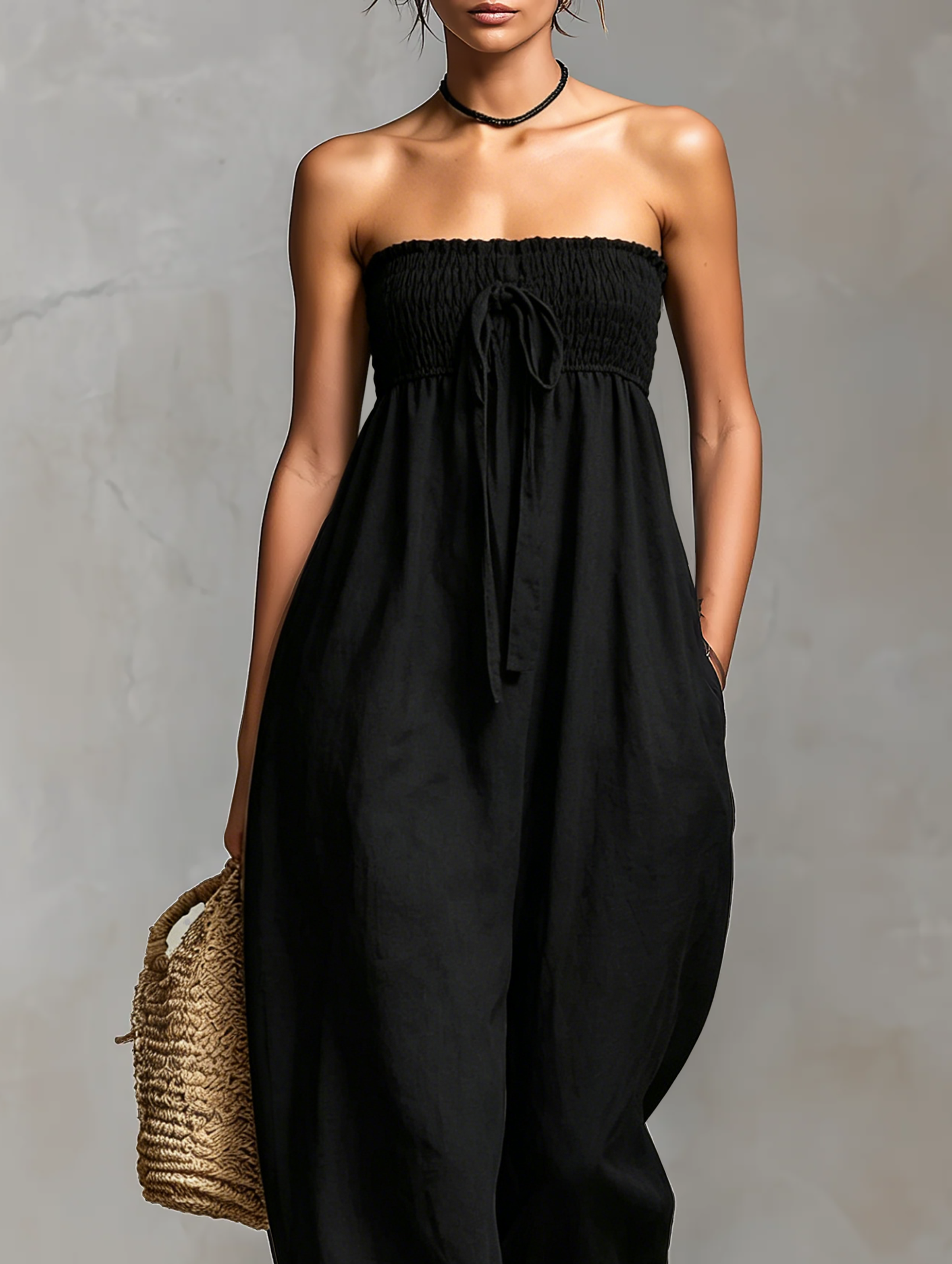 Cora | Loose-fitting Linen Blend Strapless