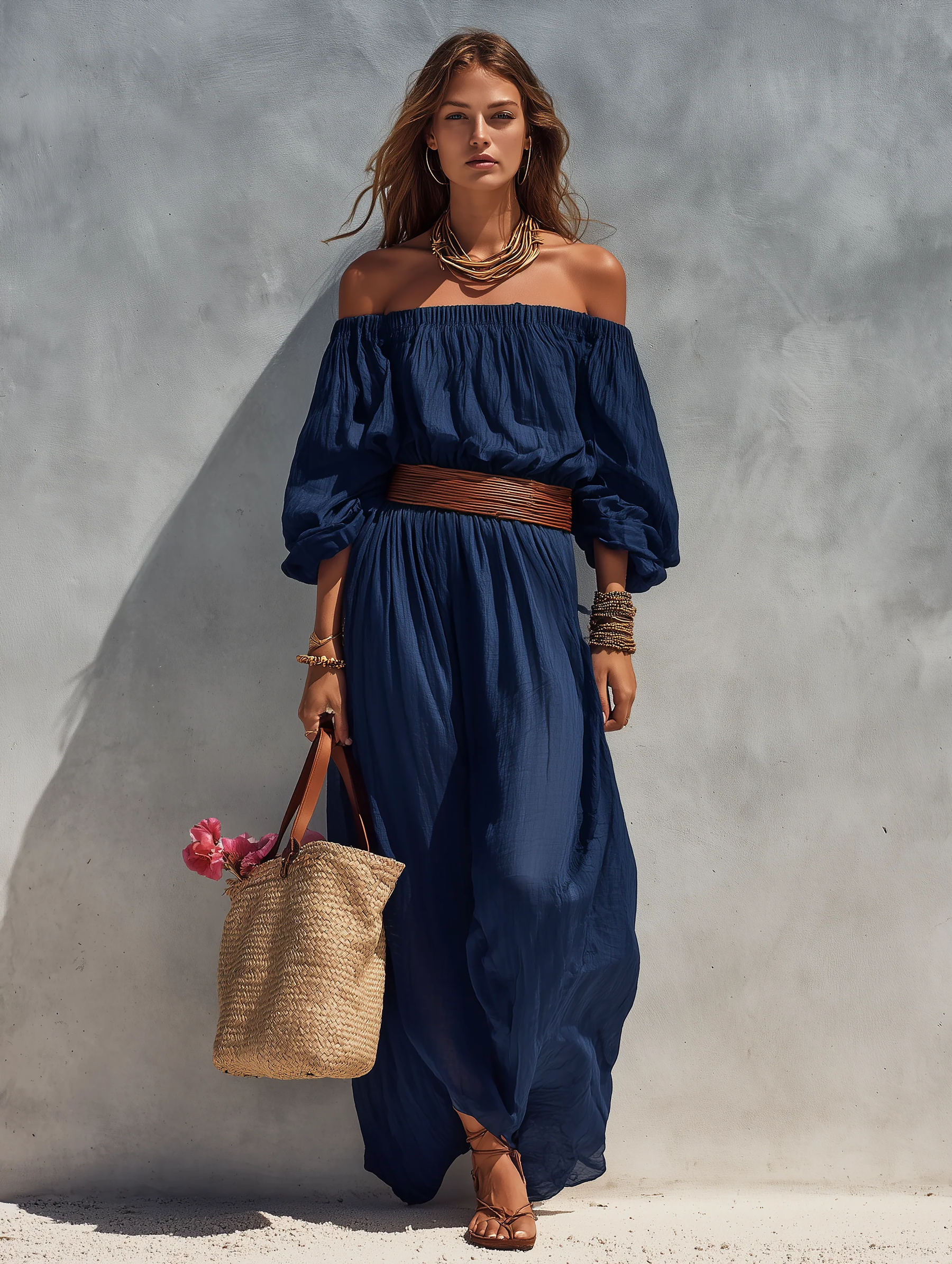 Karen | Casual Dark Blue Cotton