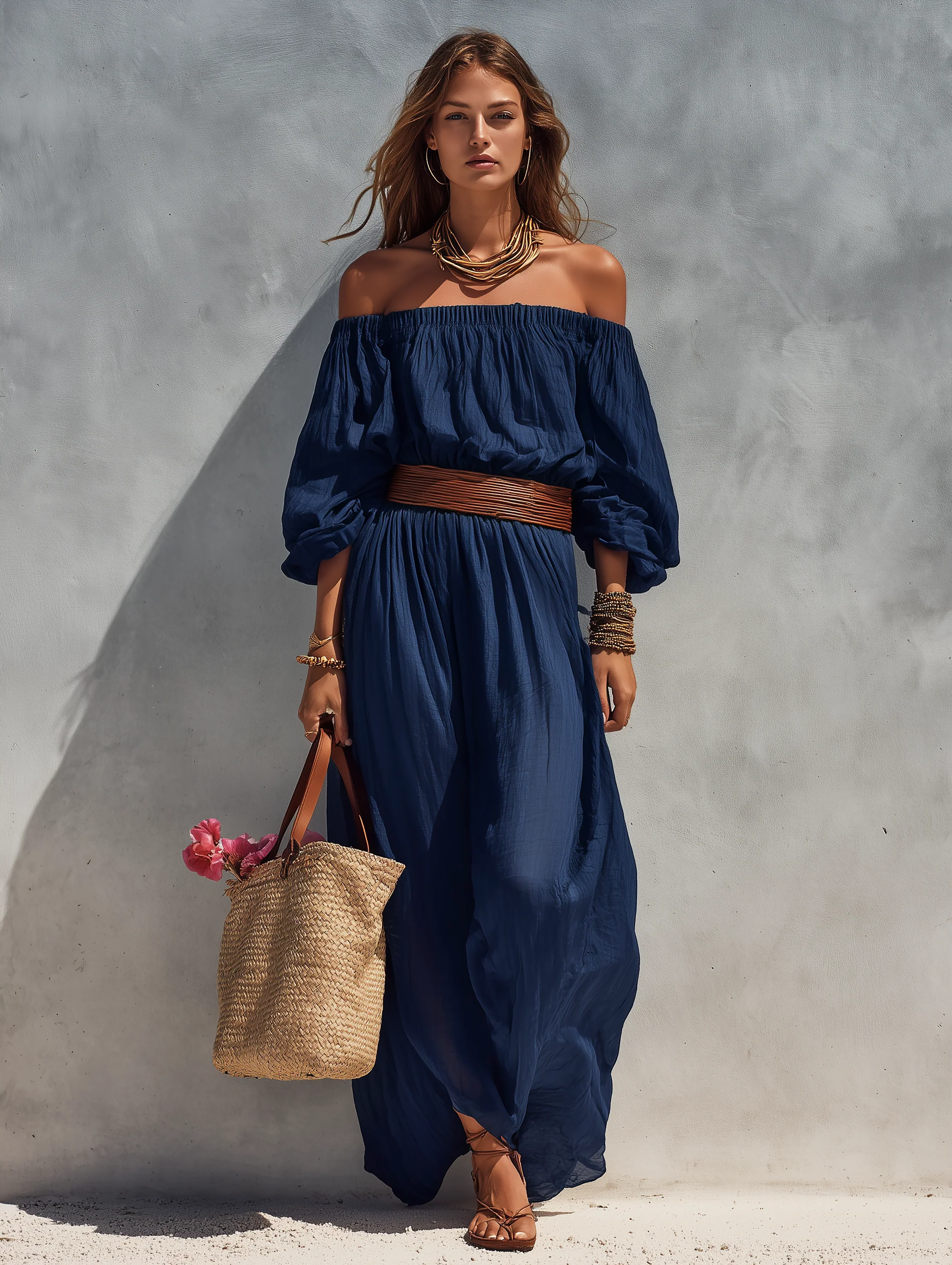 Karen | Casual Dark Blue Cotton