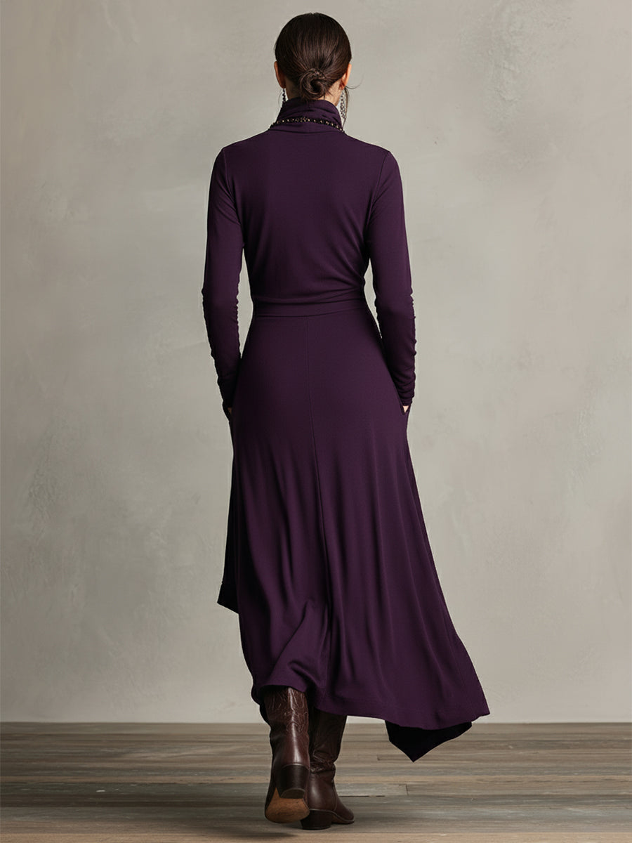 Claudia | Purple Bohemian Cotton Stretch