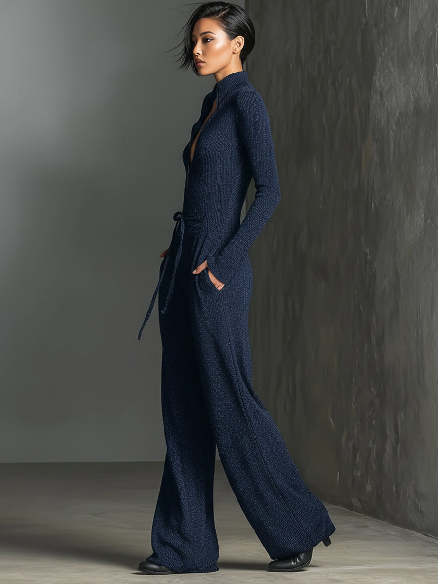 Stella | Elegant Knit Sparkling Zipper
