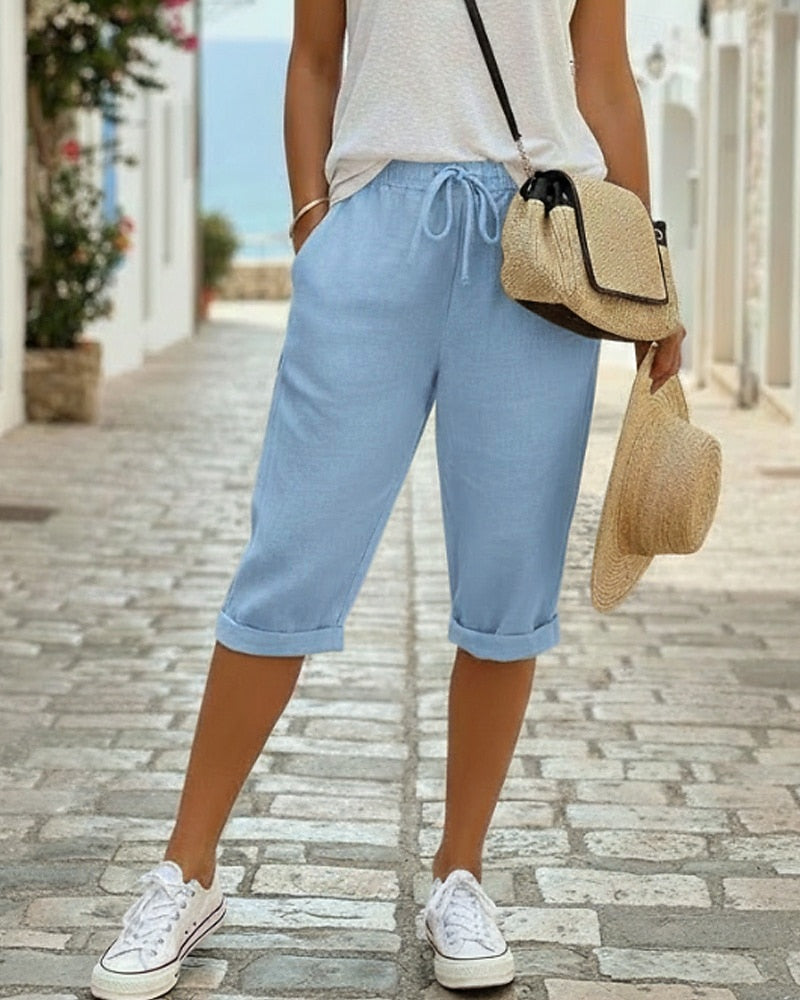 Mary | Soft Cotton Wide Capri