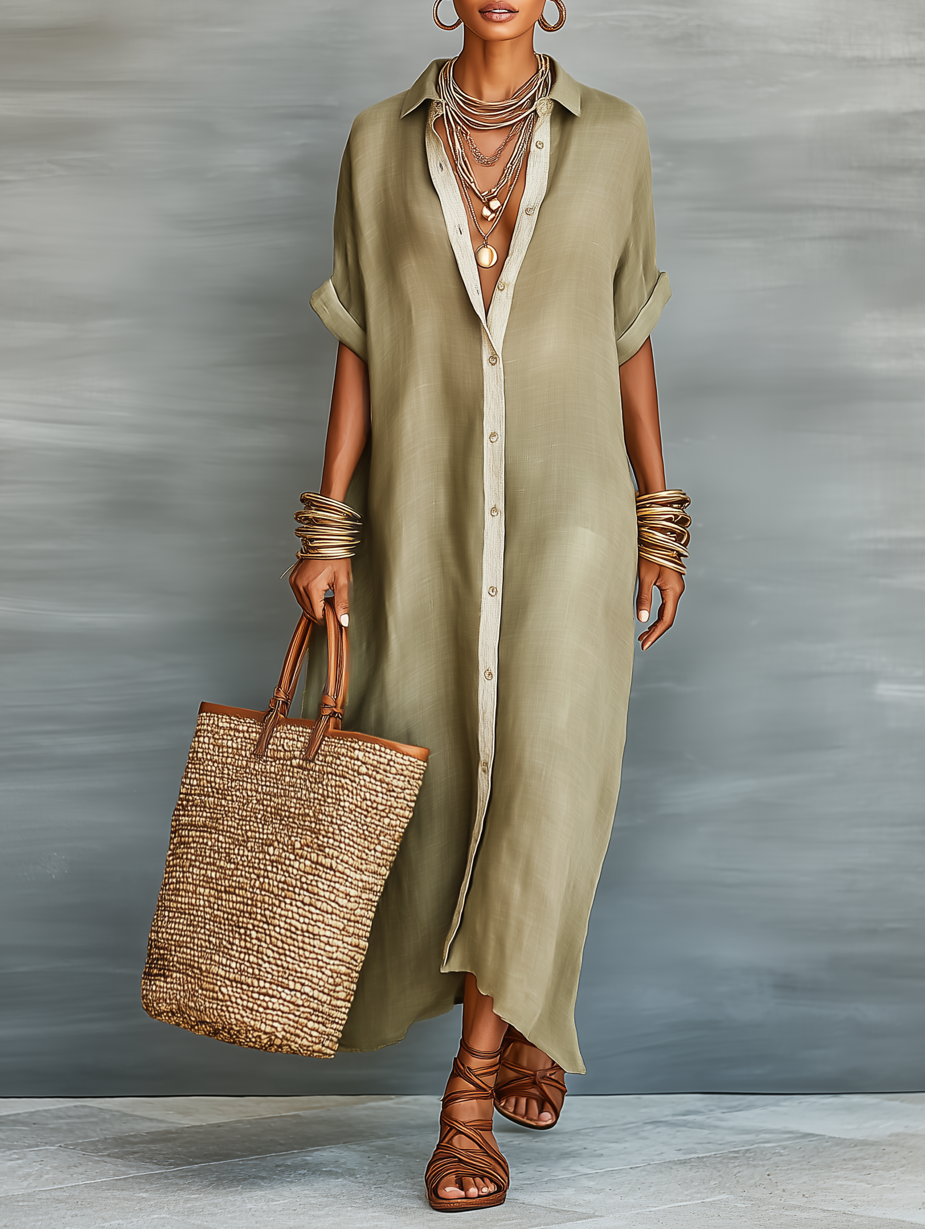 Aileen | Linen Blend Short-sleeved Shirt