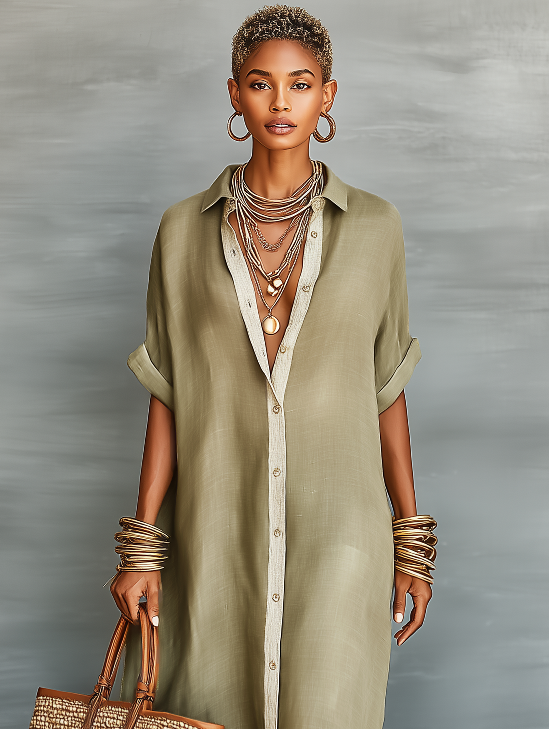Aileen | Linen Blend Short-sleeved Shirt