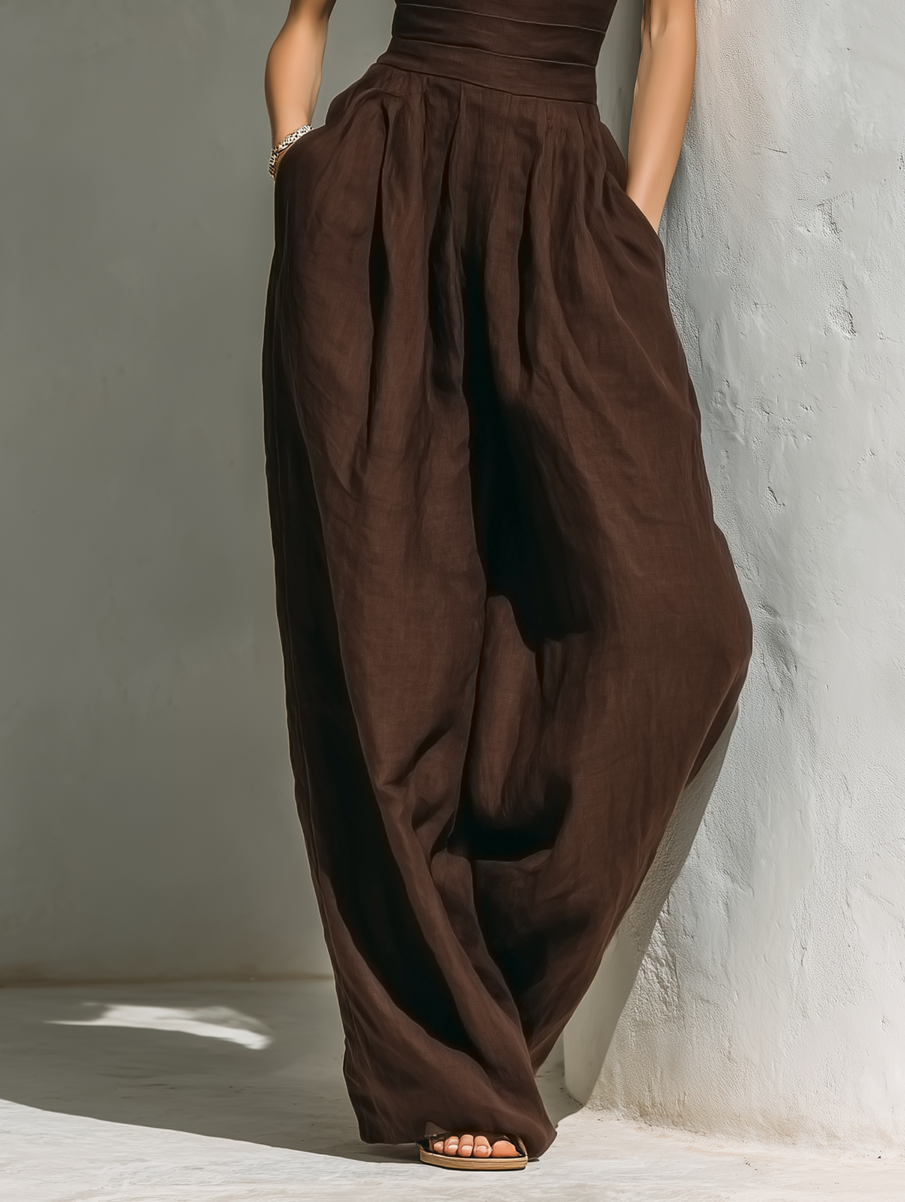 Evelyn | Linen Blend Jumpsuit Cap